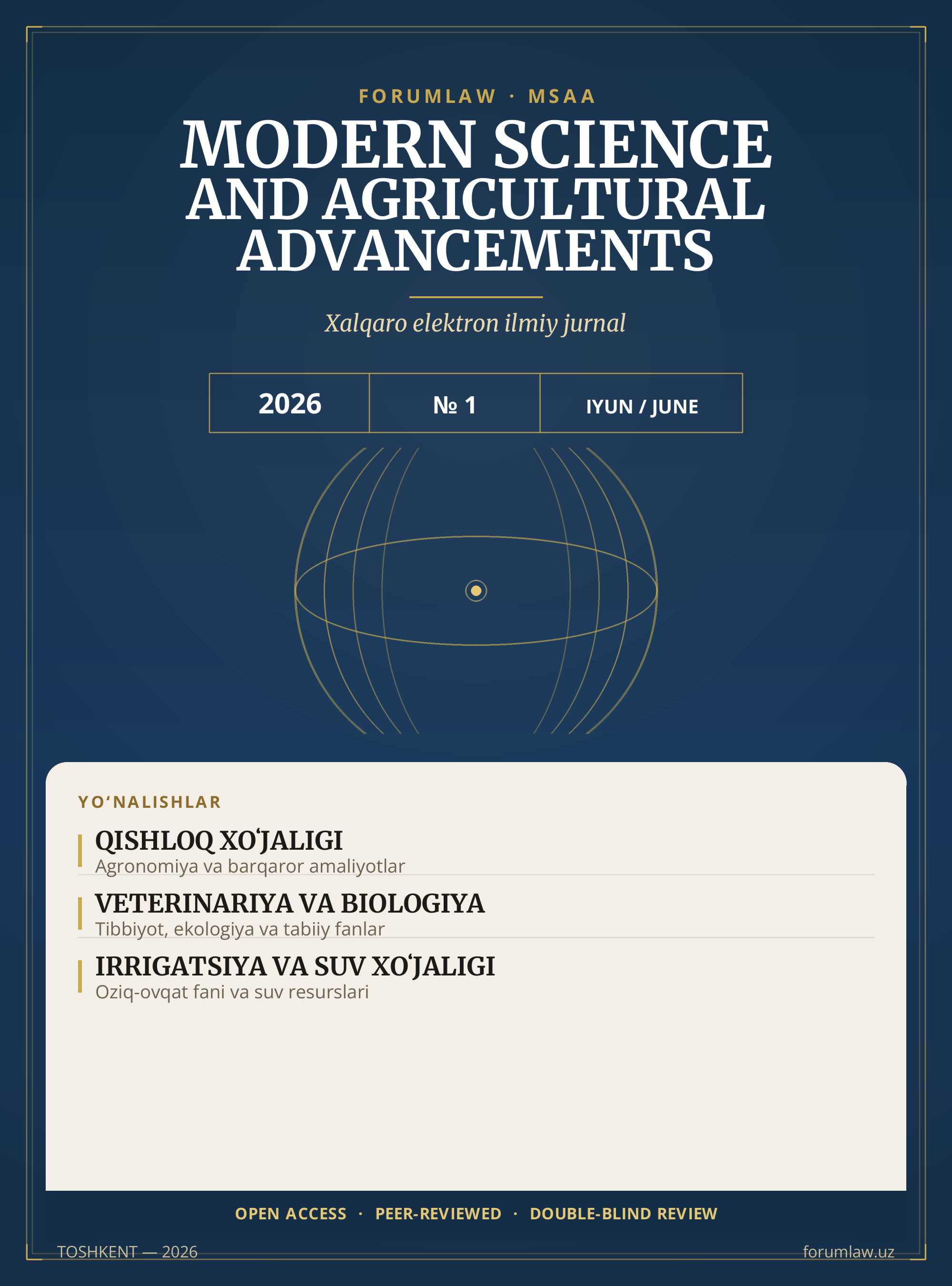 Modern Science and Agricultural Advancements — Vol. 1 No. 1 (2026) muqovasi